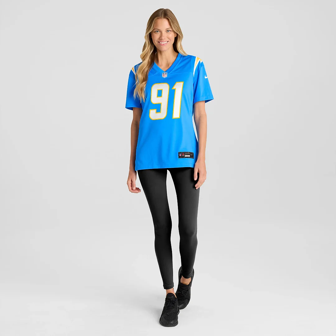 Zennovawear Nick Barrett Los Angeles Chargers Women's Team Game Jersey - Powder Blue