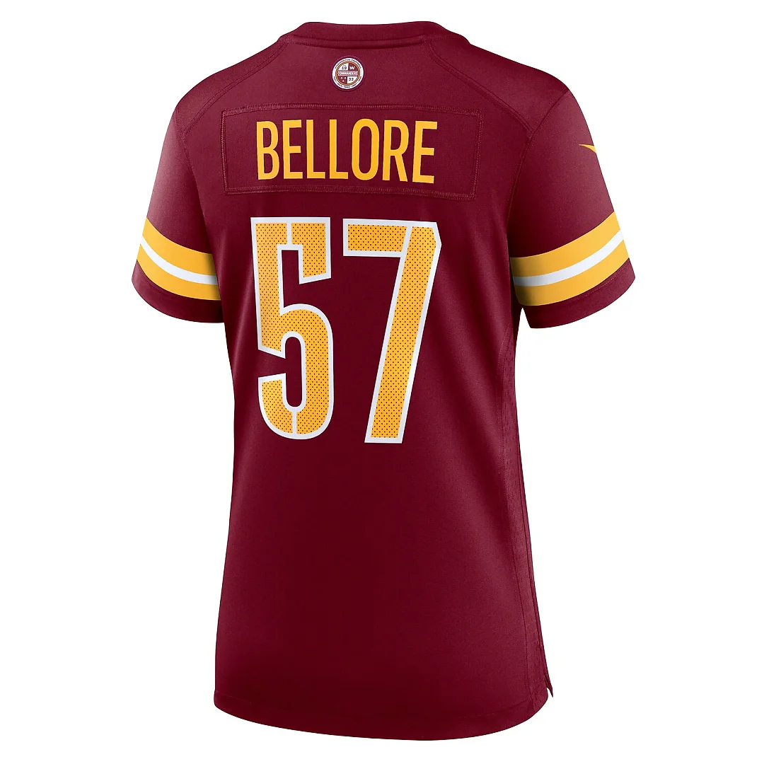 Zennovawear Nick Bellore Washington Commanders Women's Team Game Jersey - Burgundy