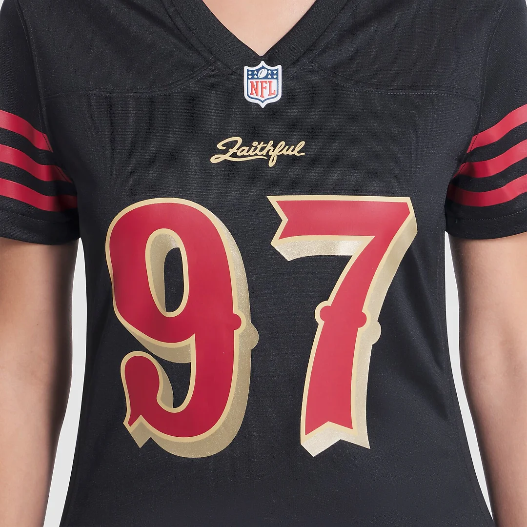 Zennovawear Nick Bosa San Francisco 49ers Women's 2025 Rivalries Collection Game Jersey - Black