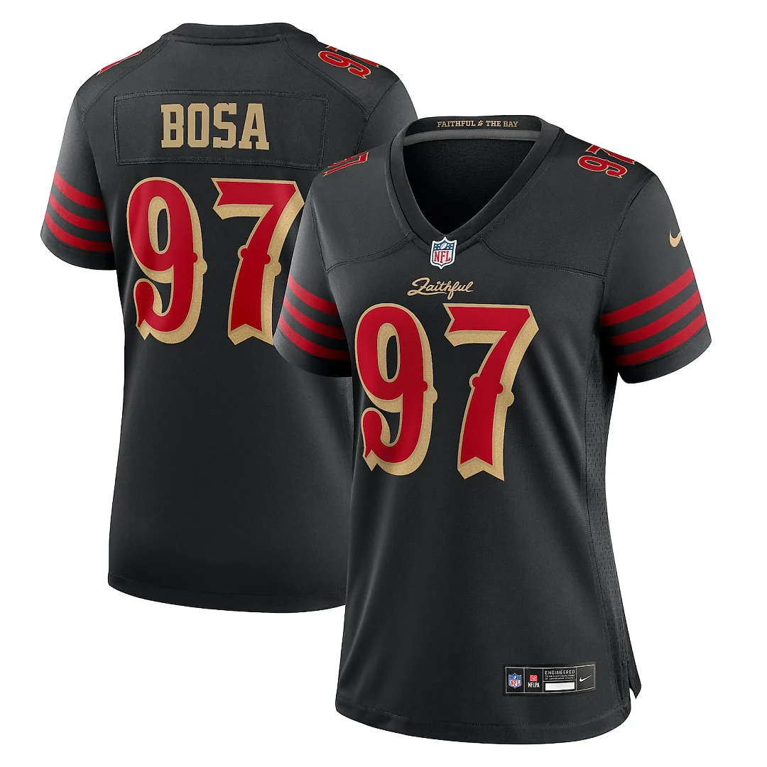Zennovawear Nick Bosa San Francisco 49ers Women's 2025 Rivalries Collection Game Jersey - Black