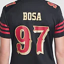 Zennovawear Nick Bosa San Francisco 49ers Women's 2025 Rivalries Collection Game Jersey - Black
