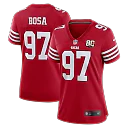 Zennovawear Nick Bosa San Francisco 49ers Women's 80th Anniversary Game Jersey - Scarlet