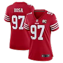 Zennovawear Nick Bosa San Francisco 49ers Women's 80th Anniversary Game Jersey - Scarlet