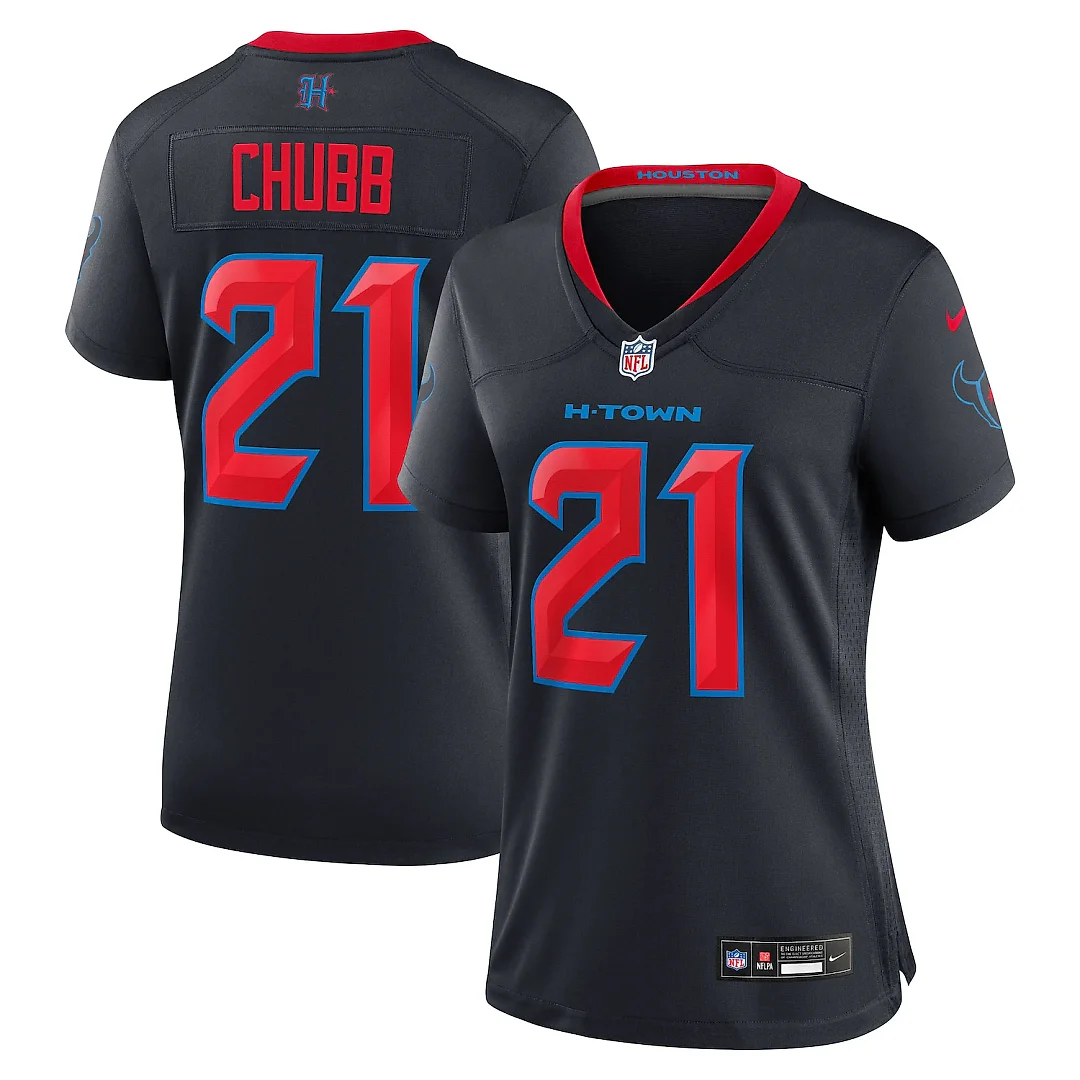 Zennovawear Nick Chubb Houston Texans Women's Game Jersey - Navy