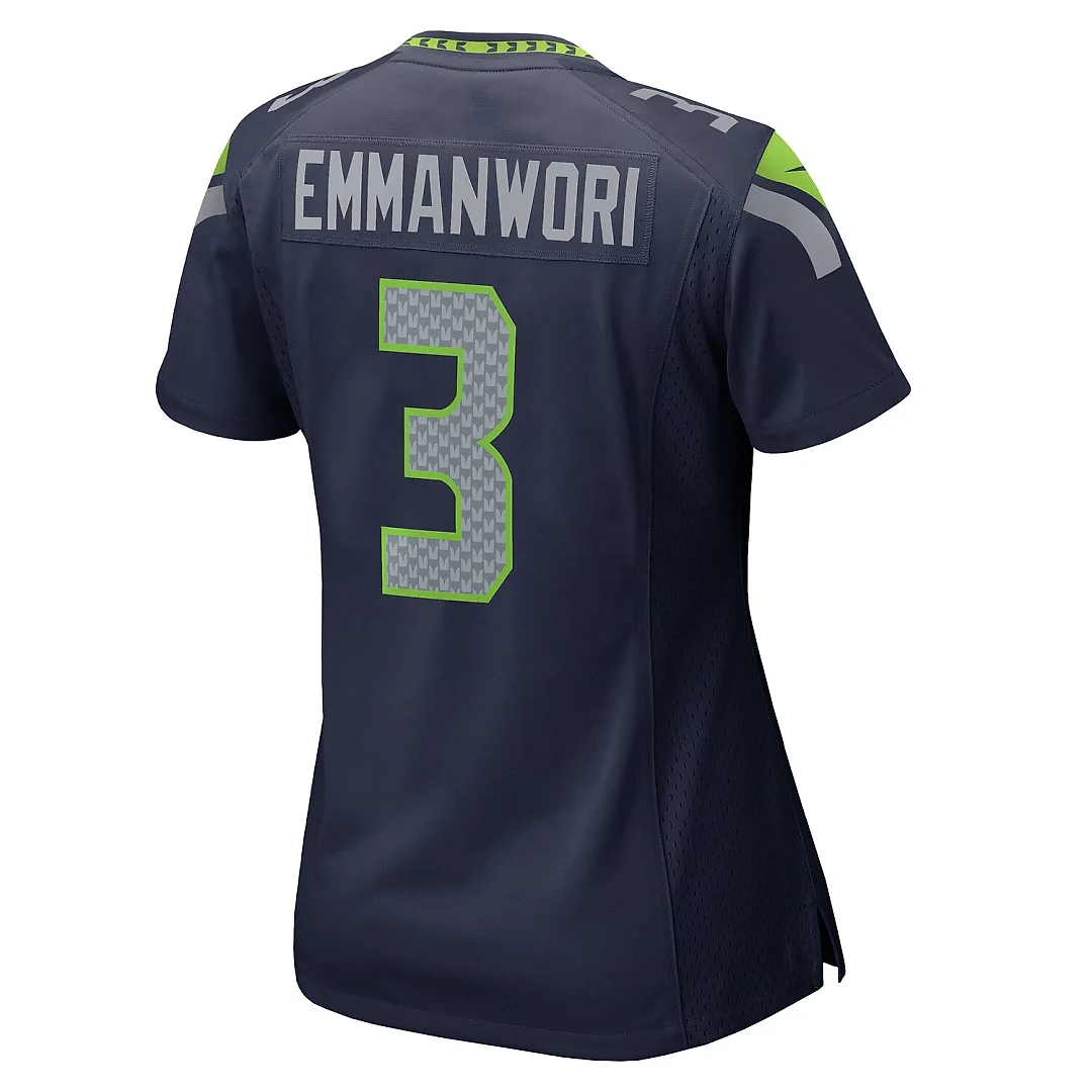 Zennovawear Nick Emmanwori Seattle Seahawks Women's Team Game Jersey - College Navy