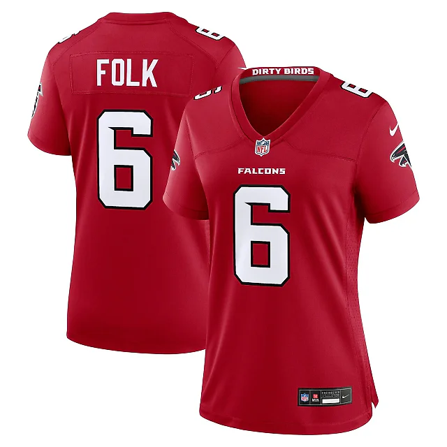 Zennovawear Nick Folk Atlanta Falcons Women's Team Game Jersey - Red