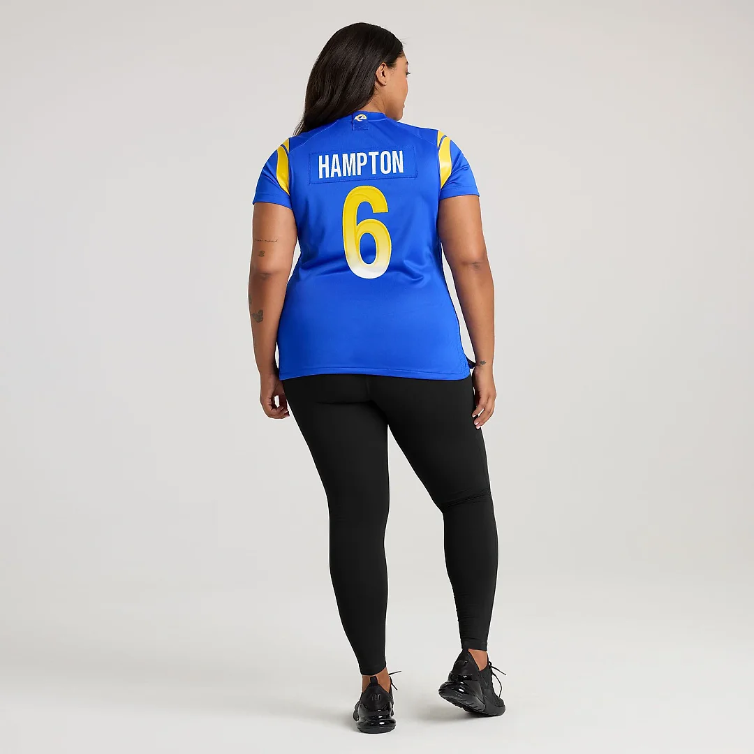 Zennovawear Nick Hampton Los Angeles Rams Women's Team Game Jersey - Royal
