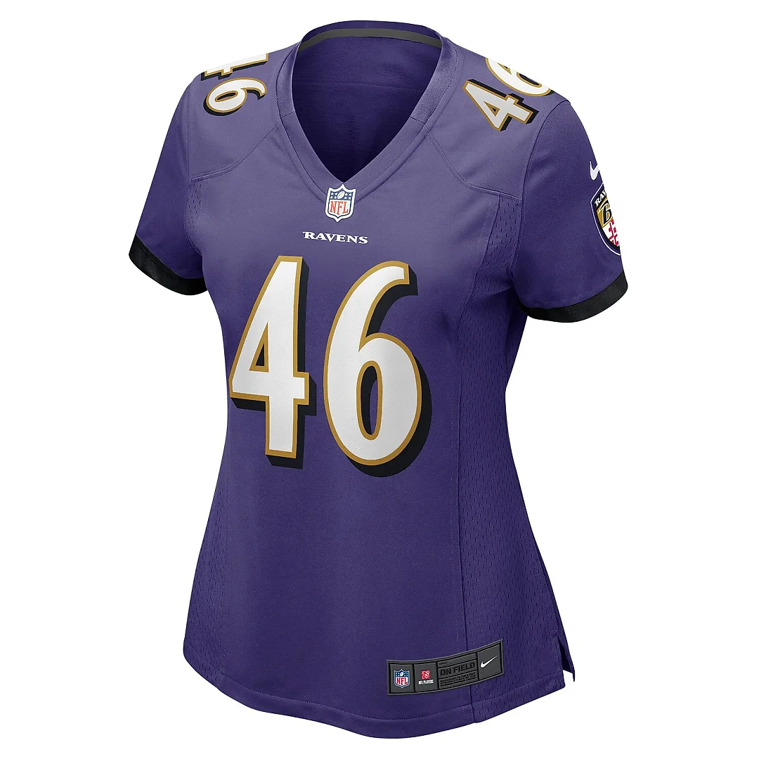 Zennovawear Nick Moore Baltimore Ravens Women's Game Player Jersey - Purple