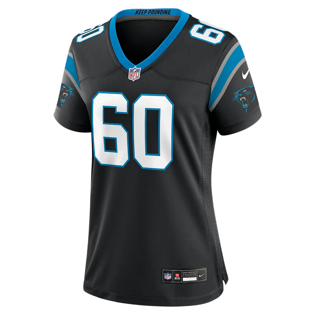 Zennovawear Nick Samac Carolina Panthers Women's Team Game Jersey - Black