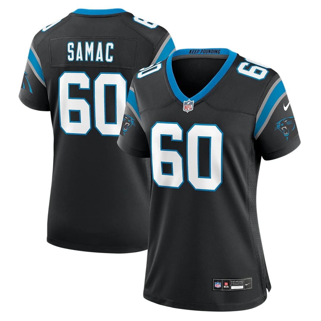 Zennovawear Nick Samac Carolina Panthers Women's Team Game Jersey - Black