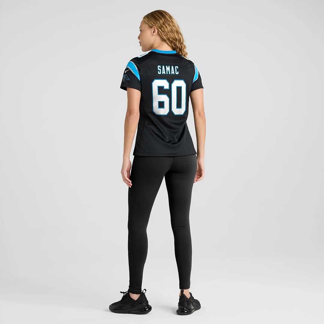 Zennovawear Nick Samac Carolina Panthers Women's Team Game Jersey - Black