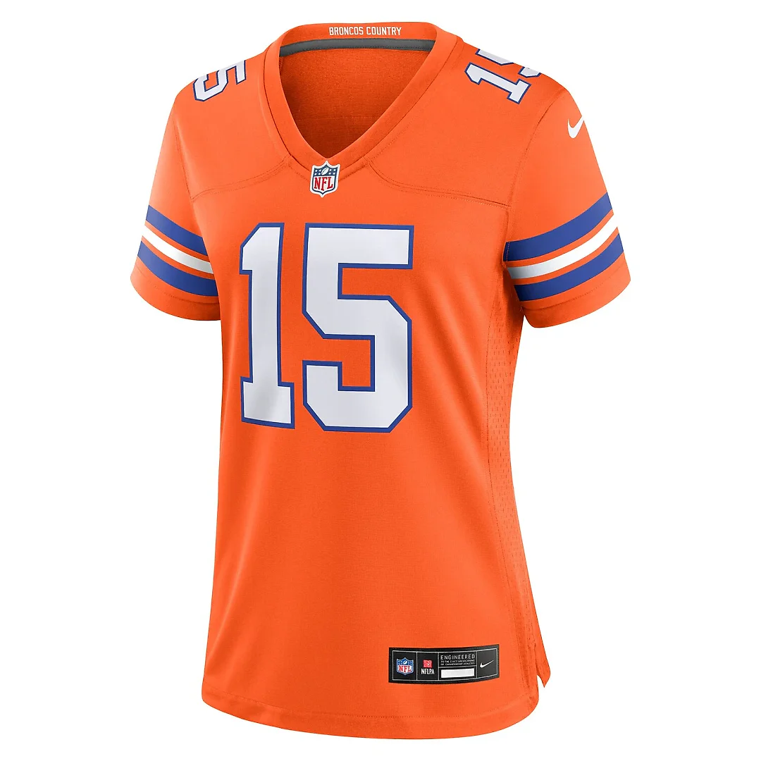 Zennovawear Nik Bonitto Denver Broncos Women's Alternate 2 Mile High Collection 1977 Throwback Game Jersey - Orange