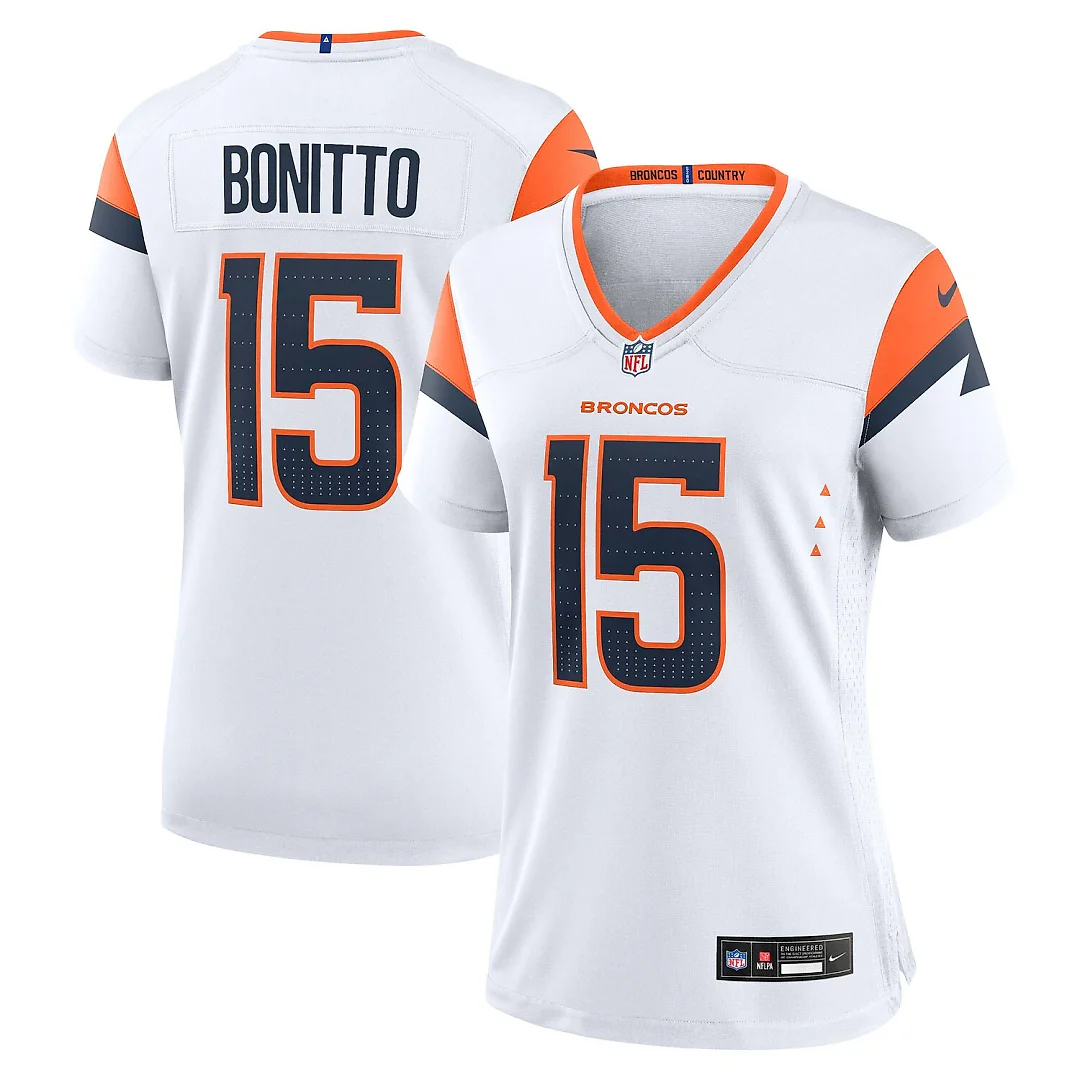 Zennovawear Nik Bonitto Denver Broncos Women's Game Jersey - White
