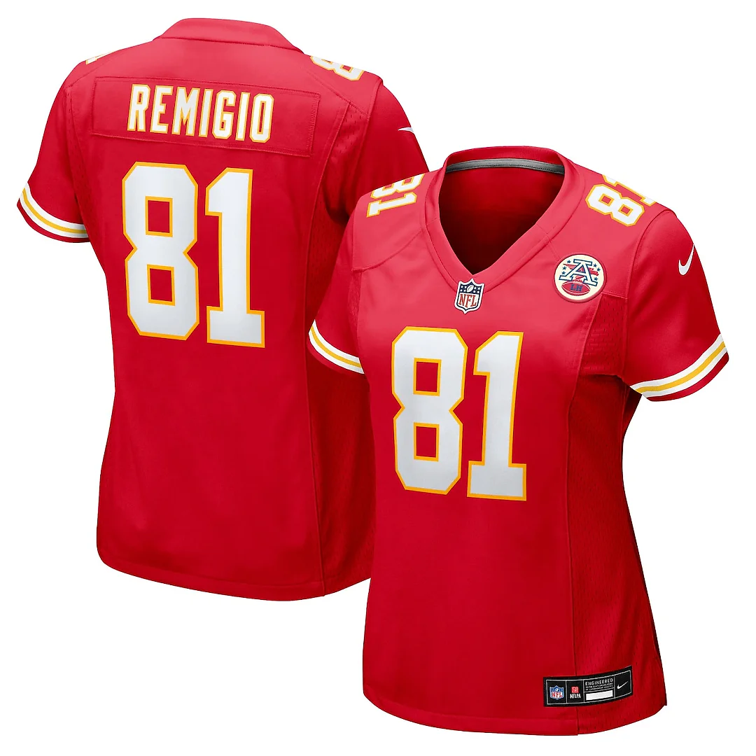 Zennovawear Nikko Remigio Kansas City Chiefs Women's Team Game Jersey - Red