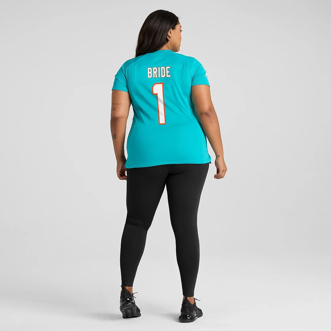 Zennovawear Number 1 Bride Miami Dolphins Women's Game Jersey - Aqua