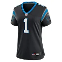 Zennovawear Number 1 Bride Carolina Panthers Women's Game Jersey - Black