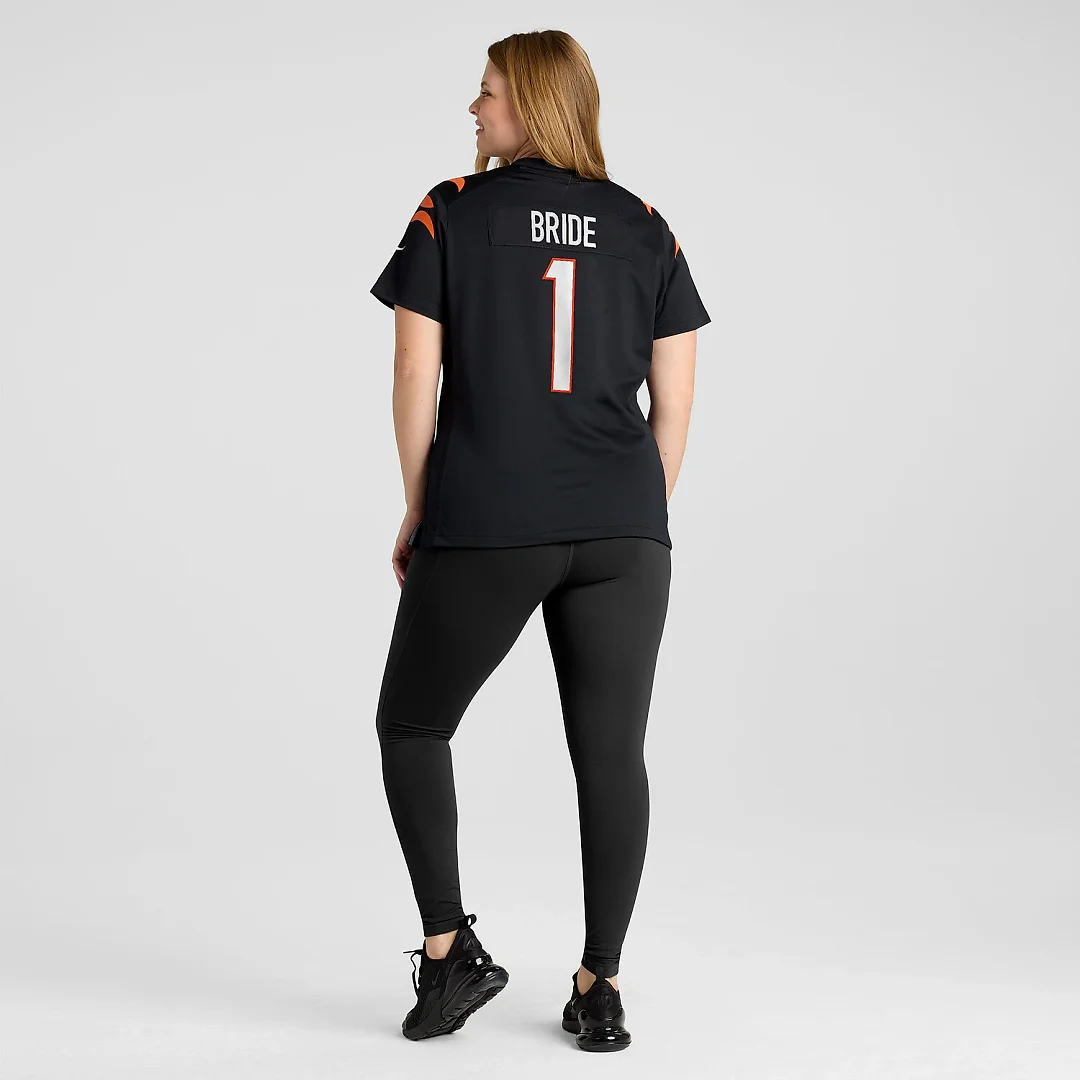 Zennovawear Number 1 Bride Cincinnati Bengals Women's Game Jersey - Black
