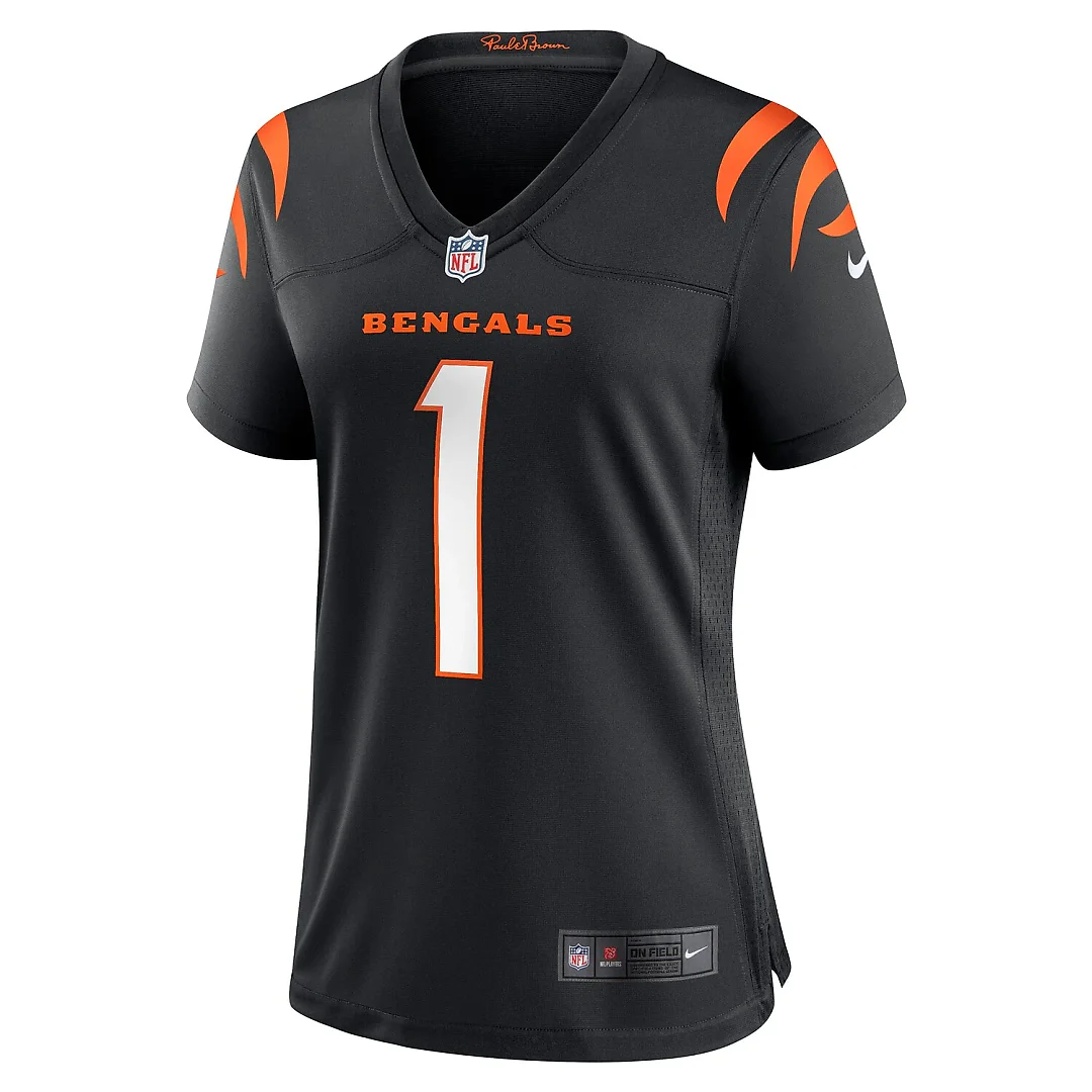 Zennovawear Number 1 Bride Cincinnati Bengals Women's Game Jersey - Black