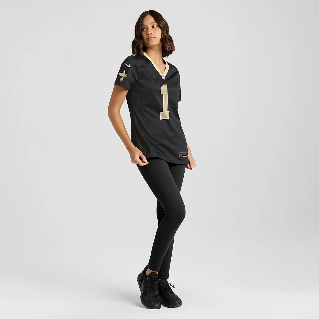 Zennovawear Number 1 Bride New Orleans Saints Women's Game Jersey - Black