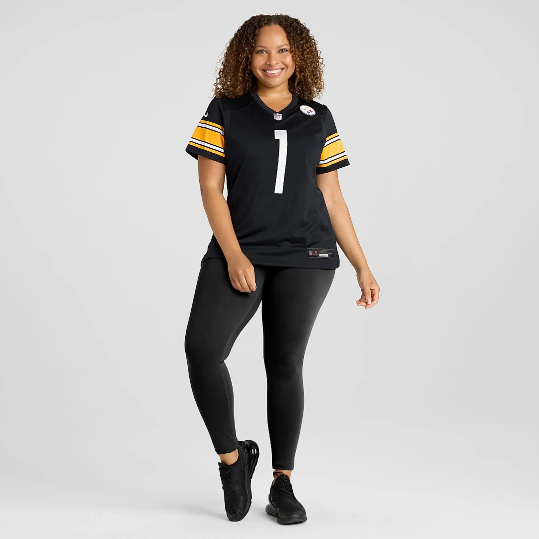 Zennovawear Number 1 Bride Pittsburgh Steelers Women's Game Jersey - Black