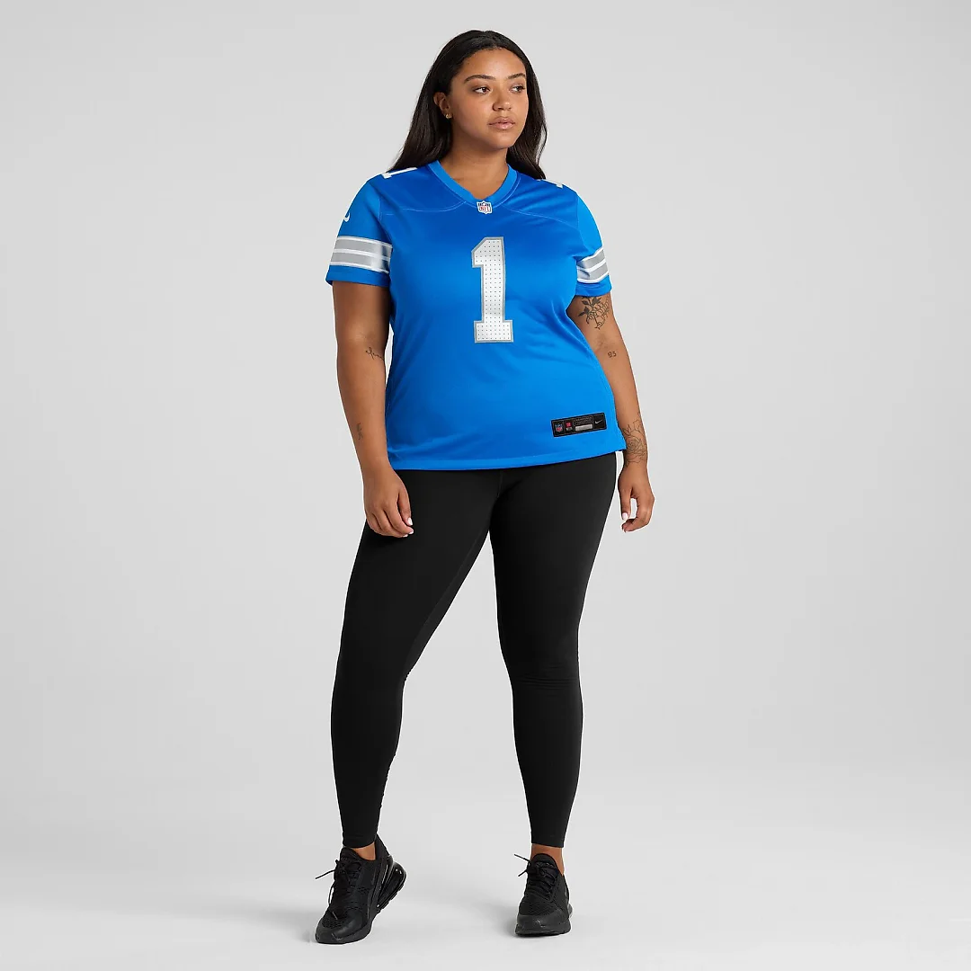 Zennovawear Number 1 Bride Detroit Lions Women's Game Jersey - Blue
