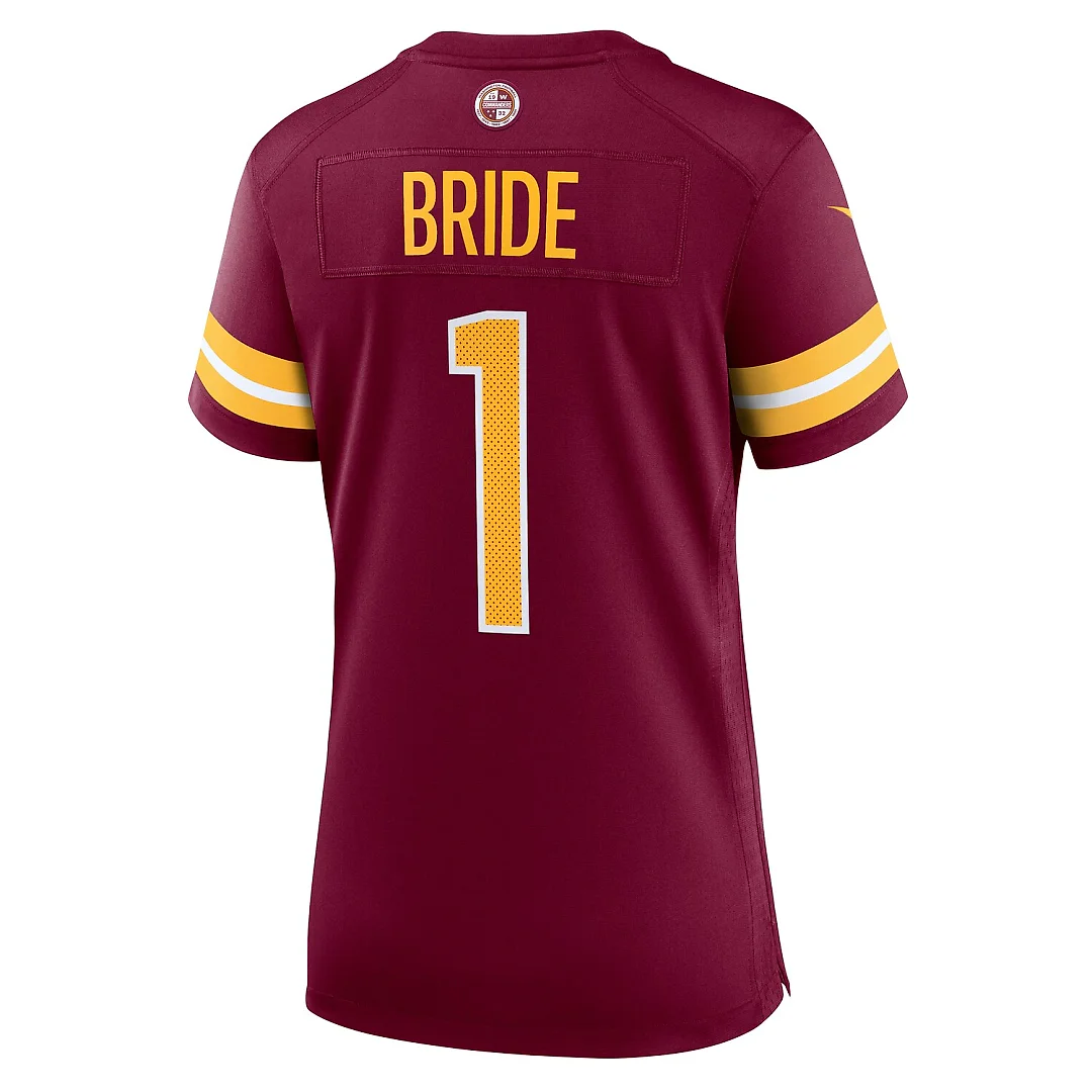 Zennovawear Number 1 Bride Washington Commanders Women's Game Jersey - Burgundy