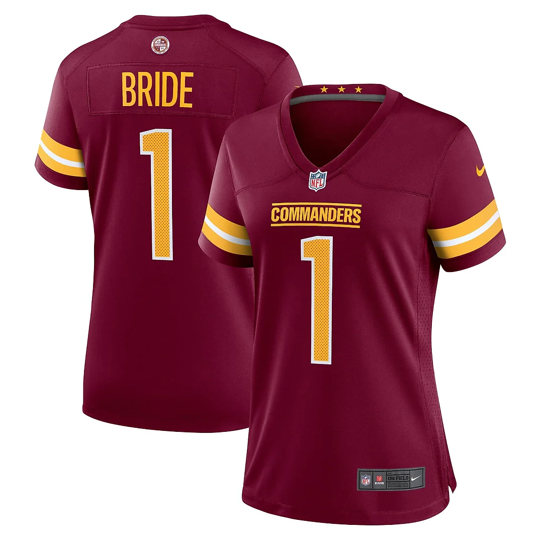 Zennovawear Number 1 Bride Washington Commanders Women's Game Jersey - Burgundy