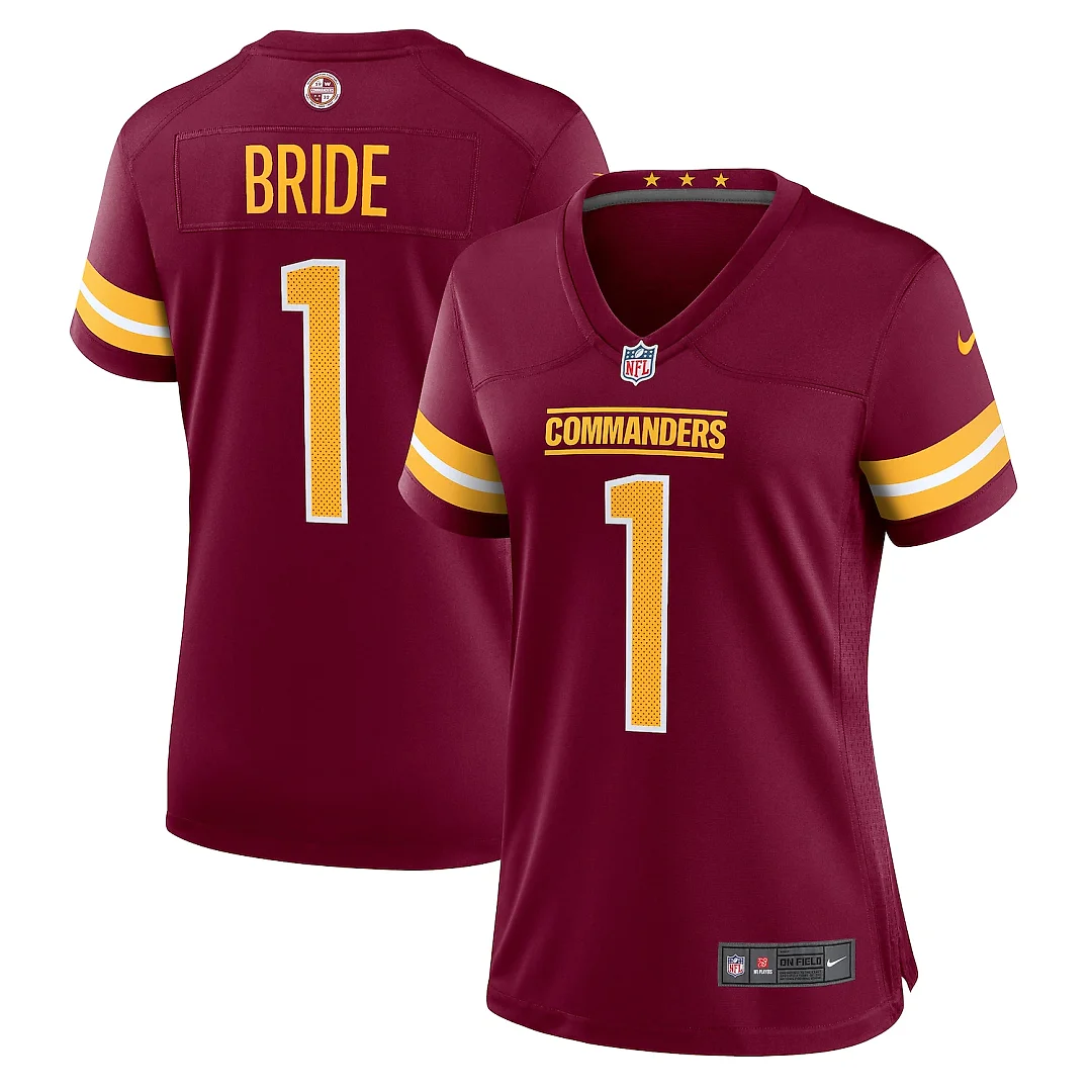 Zennovawear Number 1 Bride Washington Commanders Women's Game Jersey - Burgundy