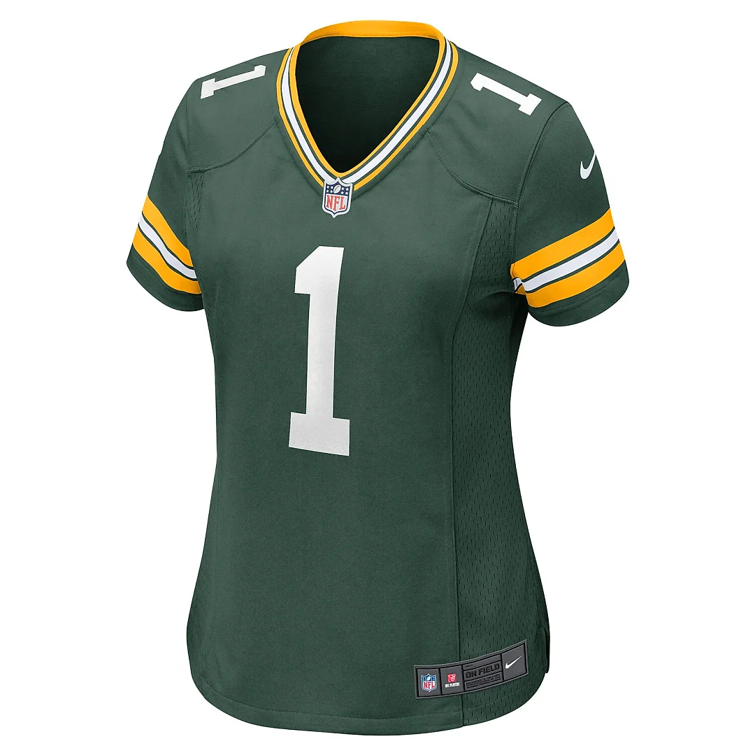Zennovawear Number 1 Bride Green Bay Packers Women's Game Jersey - Green