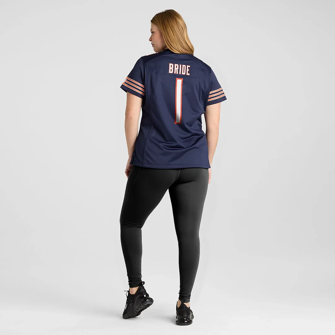 Zennovawear Number 1 Bride Chicago Bears Women's Game Jersey - Navy