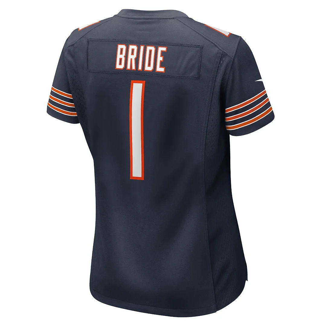 Zennovawear Number 1 Bride Chicago Bears Women's Game Jersey - Navy