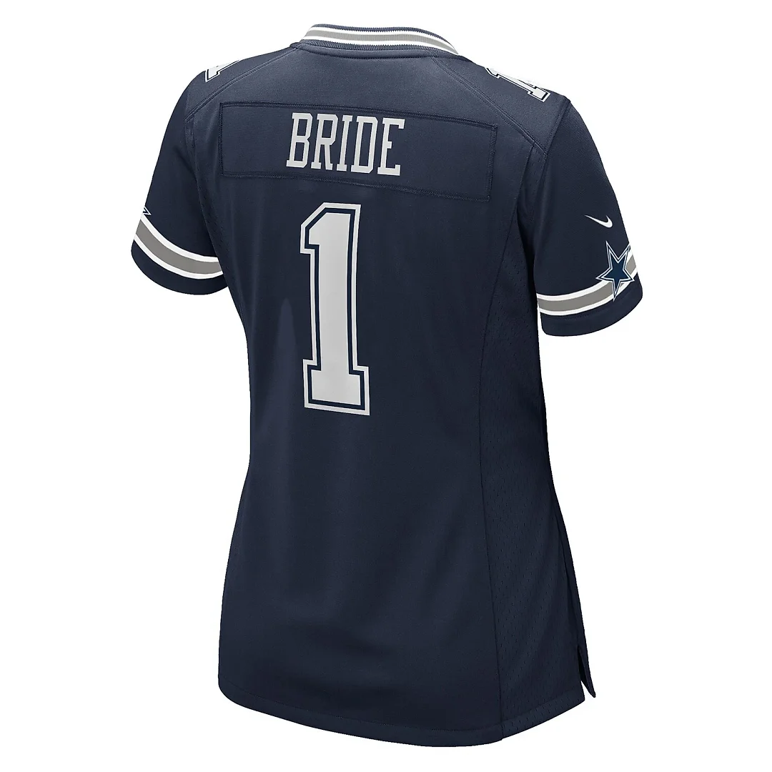 Zennovawear Number 1 Bride Dallas Cowboys Women's Game Jersey - Navy