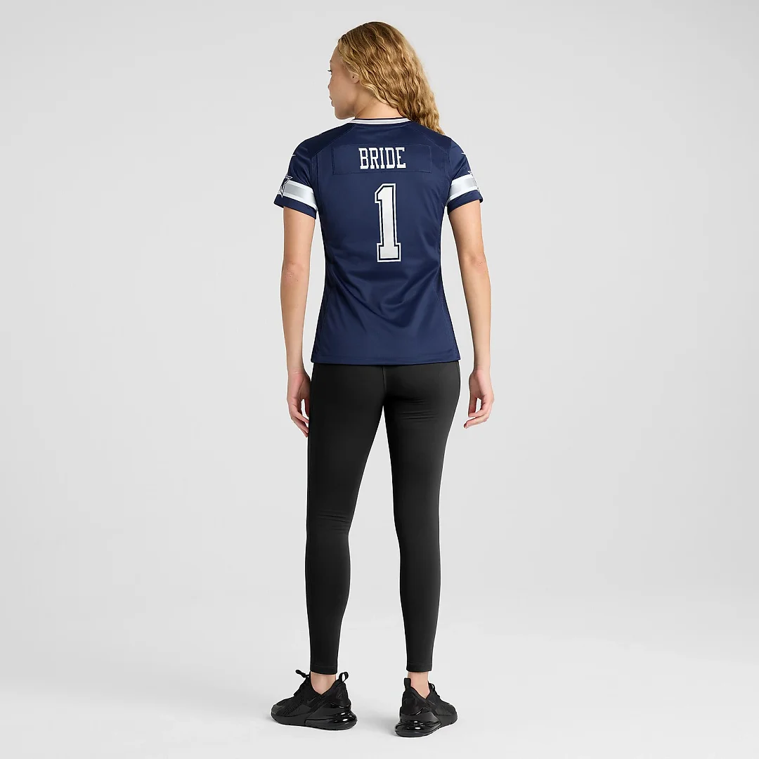 Zennovawear Number 1 Bride Dallas Cowboys Women's Game Jersey - Navy