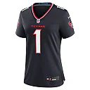 Zennovawear Number 1 Bride Houston Texans Women's Game Jersey - Navy