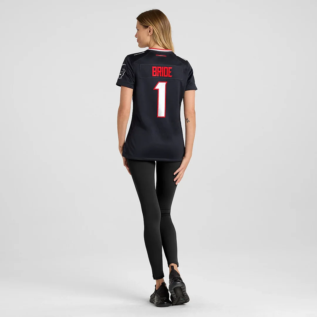 Zennovawear Number 1 Bride Houston Texans Women's Game Jersey - Navy