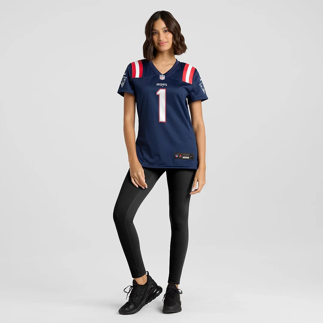 Zennovawear Number 1 Bride New England Patriots Women's Game Jersey - Navy