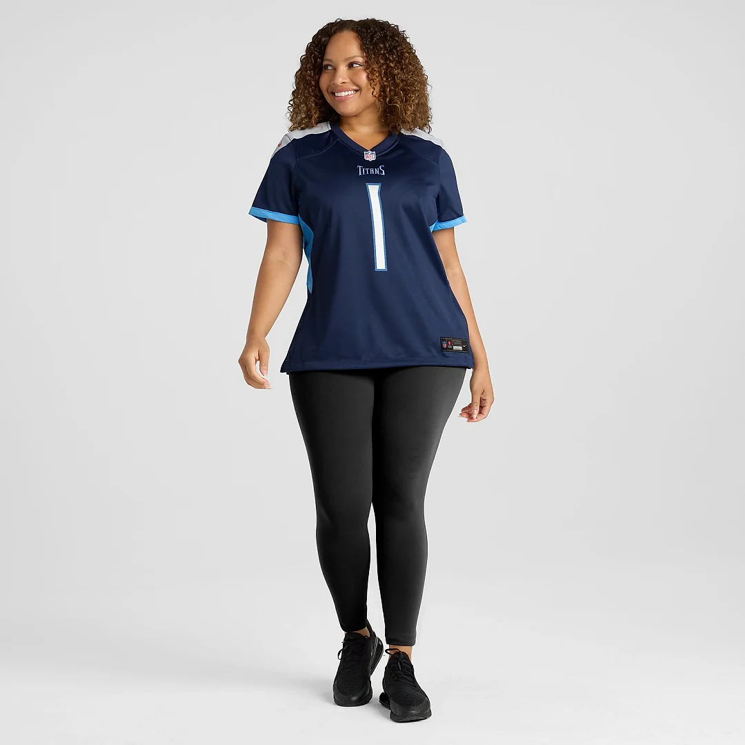 Zennovawear Number 1 Bride Tennessee Titans Women's Game Jersey - Navy