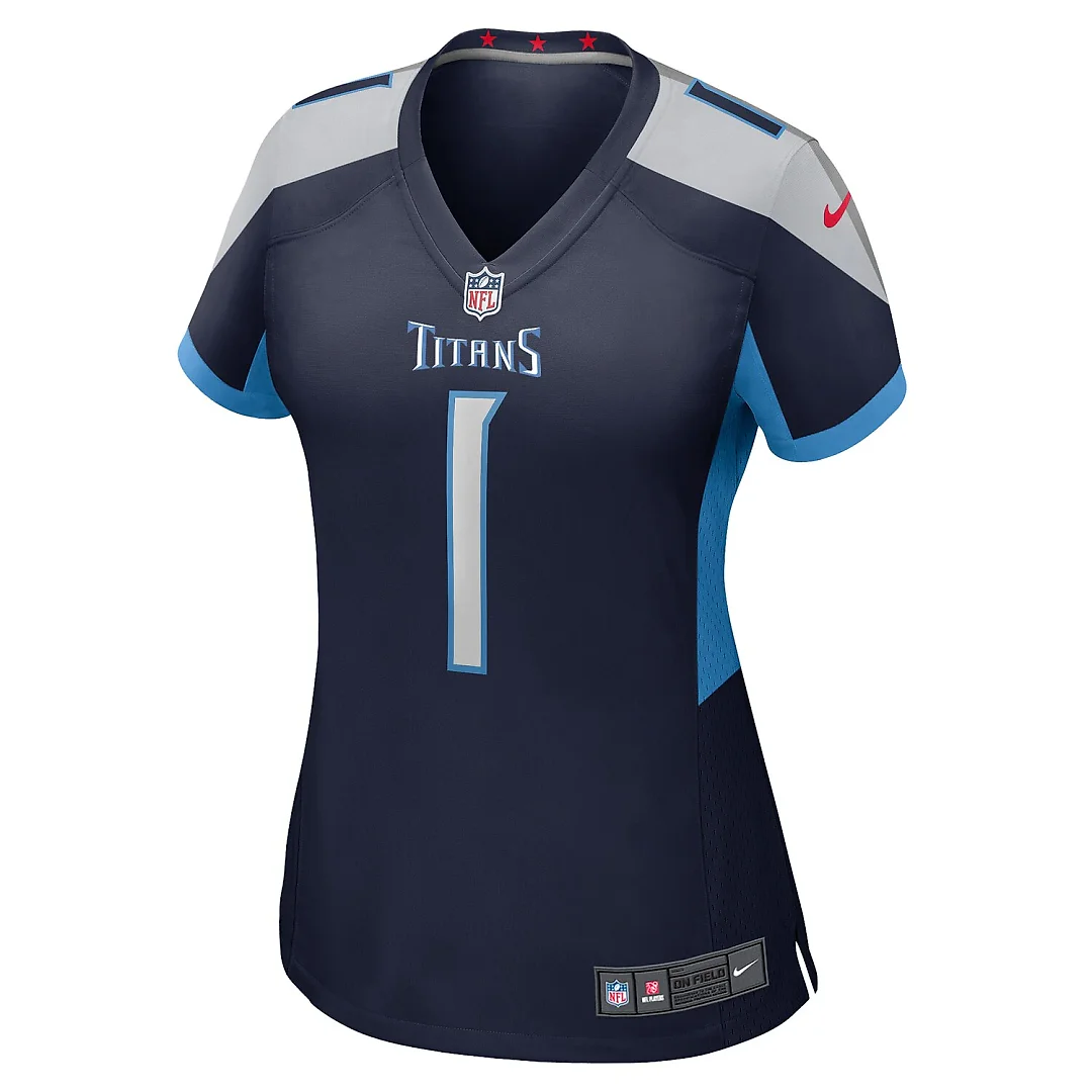 Zennovawear Number 1 Bride Tennessee Titans Women's Game Jersey - Navy