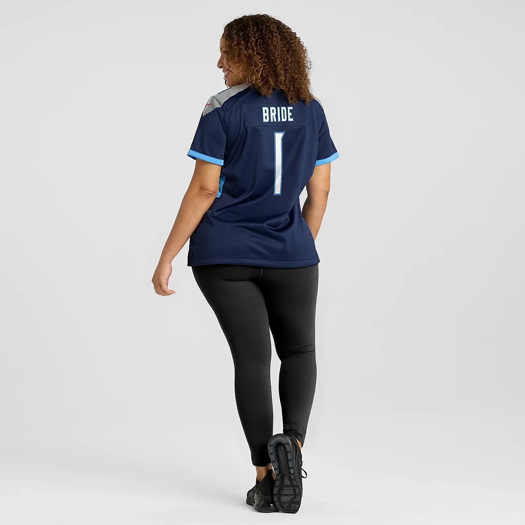Zennovawear Number 1 Bride Tennessee Titans Women's Game Jersey - Navy