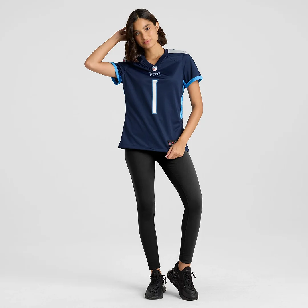 Zennovawear Number 1 Bride Tennessee Titans Women's Game Jersey - Navy