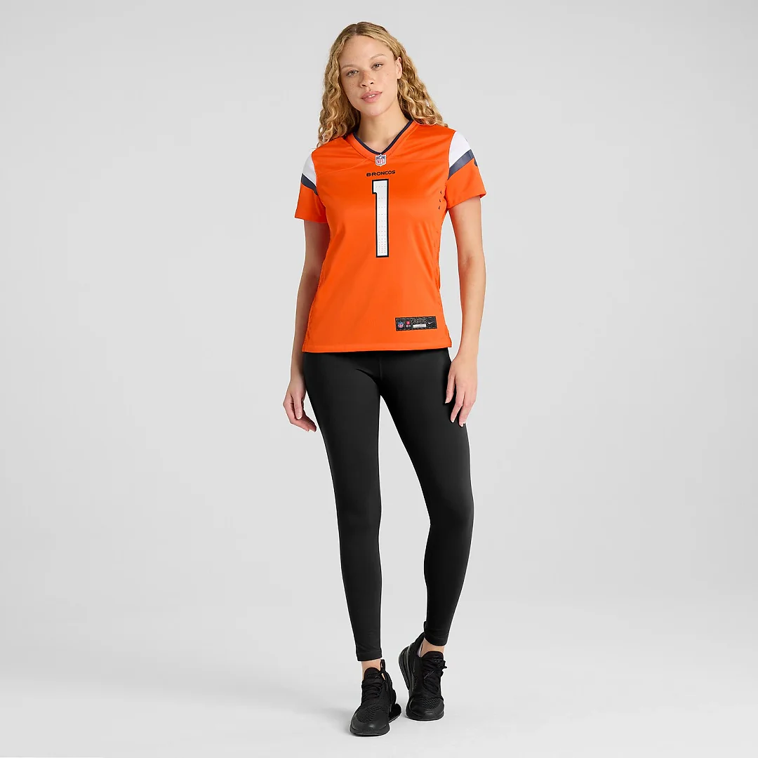 Zennovawear Number 1 Bride Denver Broncos Women's Game Jersey - Orange
