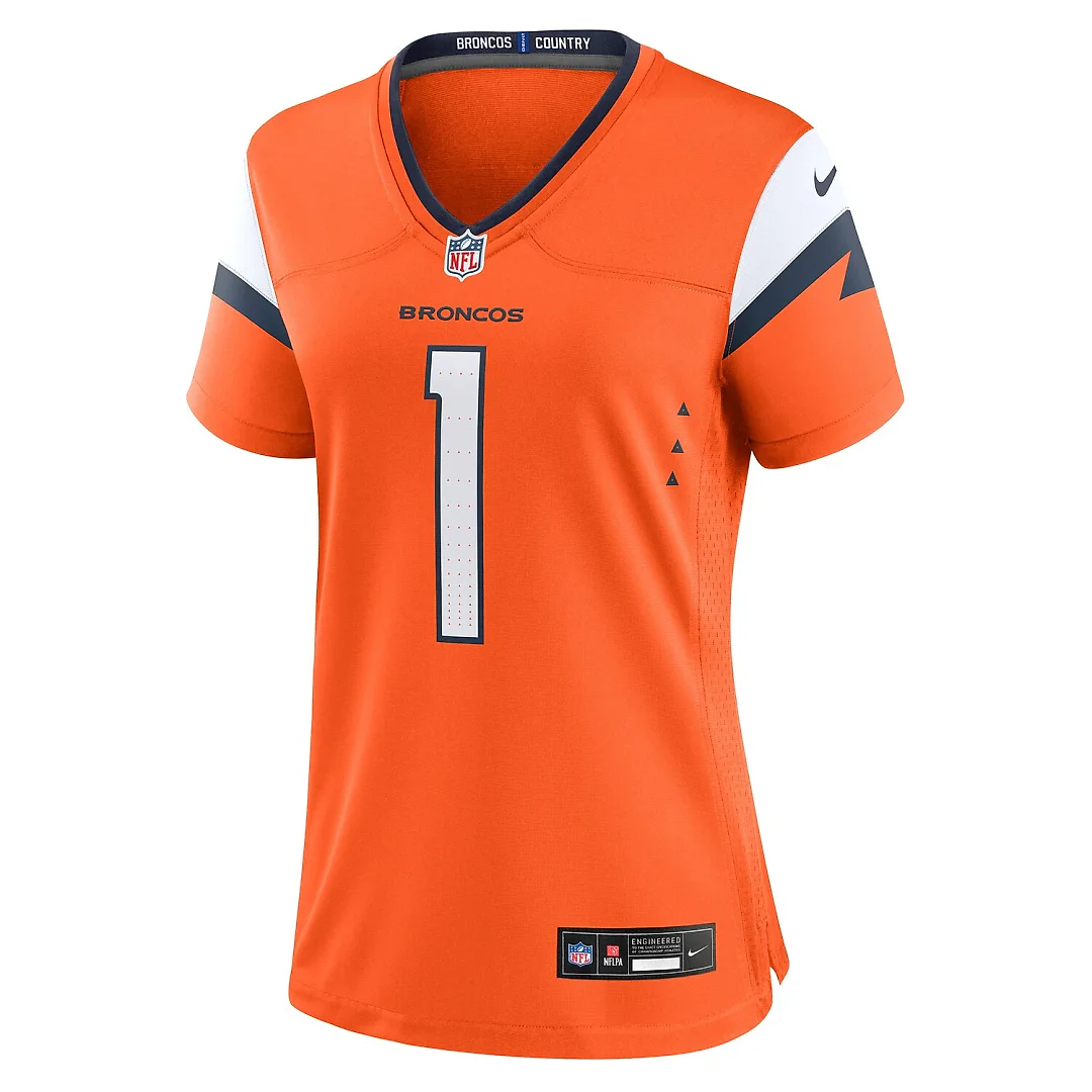 Zennovawear Number 1 Bride Denver Broncos Women's Game Jersey - Orange