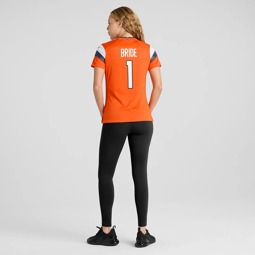 Zennovawear Number 1 Bride Denver Broncos Women's Game Jersey - Orange