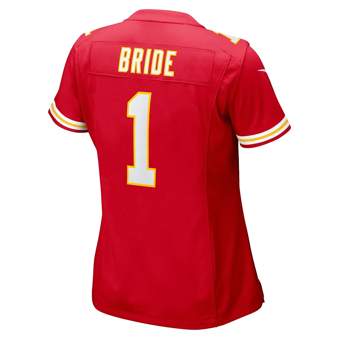Zennovawear Number 1 Bride Kansas City Chiefs Women's Game Jersey - Red