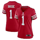 Zennovawear Number 1 Bride San Francisco 49ers Women's Game Jersey - Scarlet