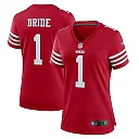 Zennovawear Number 1 Bride San Francisco 49ers Women's Game Jersey - Scarlet