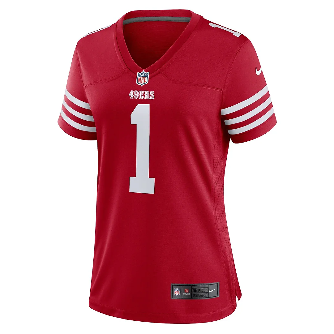 Zennovawear Number 1 Bride San Francisco 49ers Women's Game Jersey - Scarlet