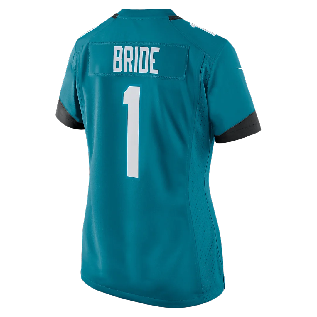 Zennovawear Number 1 Bride Jacksonville Jaguars Women's Game Jersey - Teal