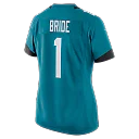 Zennovawear Number 1 Bride Jacksonville Jaguars Women's Game Jersey - Teal