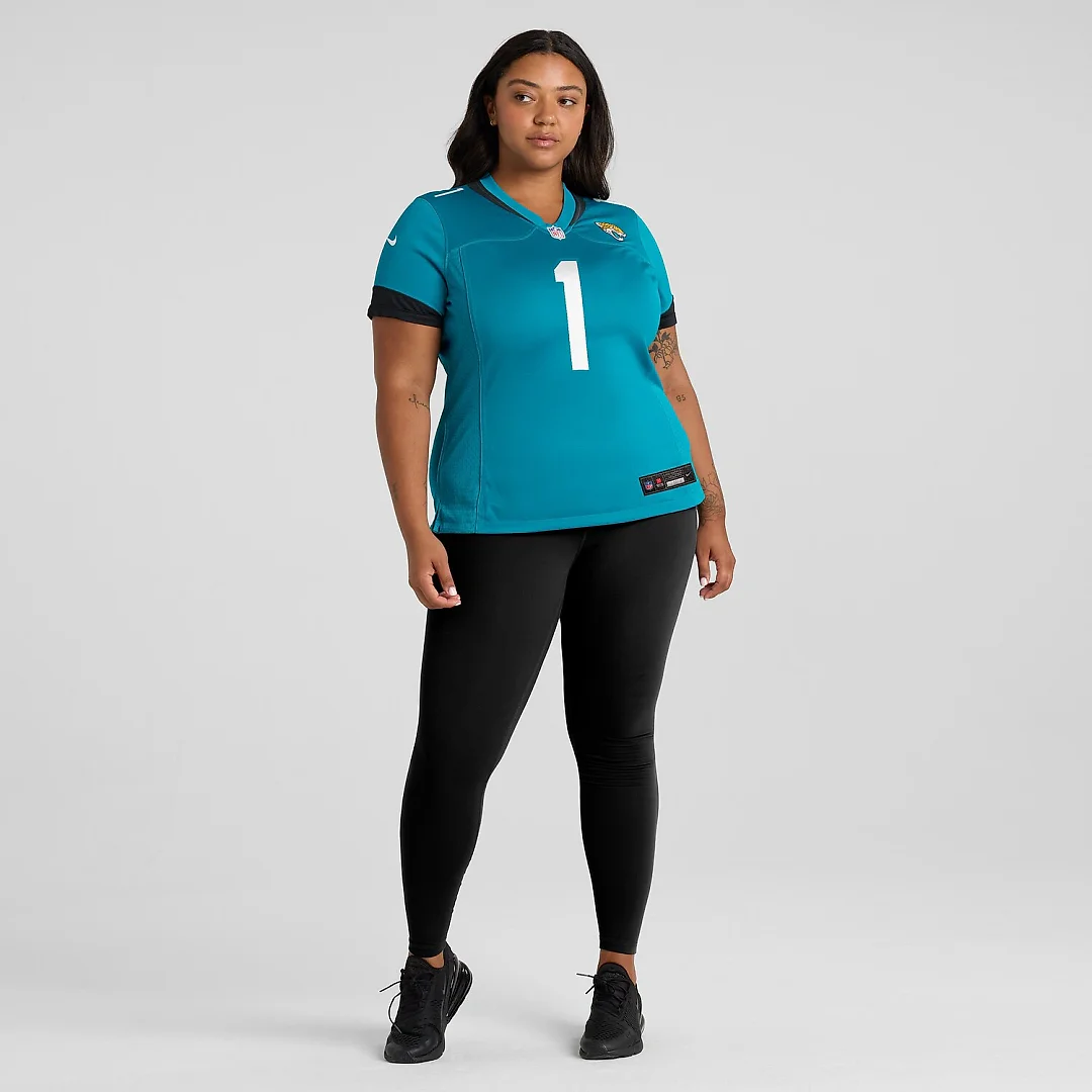 Zennovawear Number 1 Bride Jacksonville Jaguars Women's Game Jersey - Teal